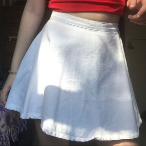 American Apparel White Mini Skirt